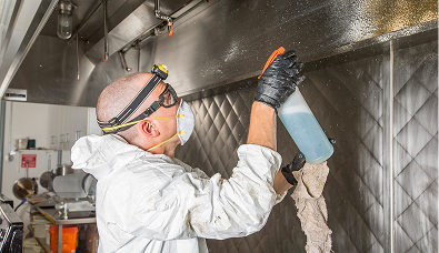 Professional cleaning using approved methods