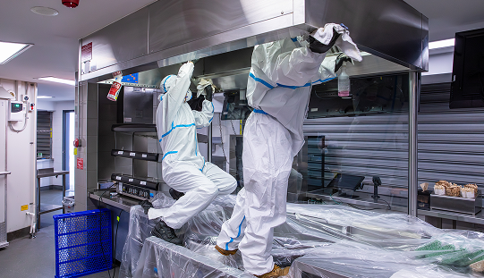 Fire risk reduction through grease removal